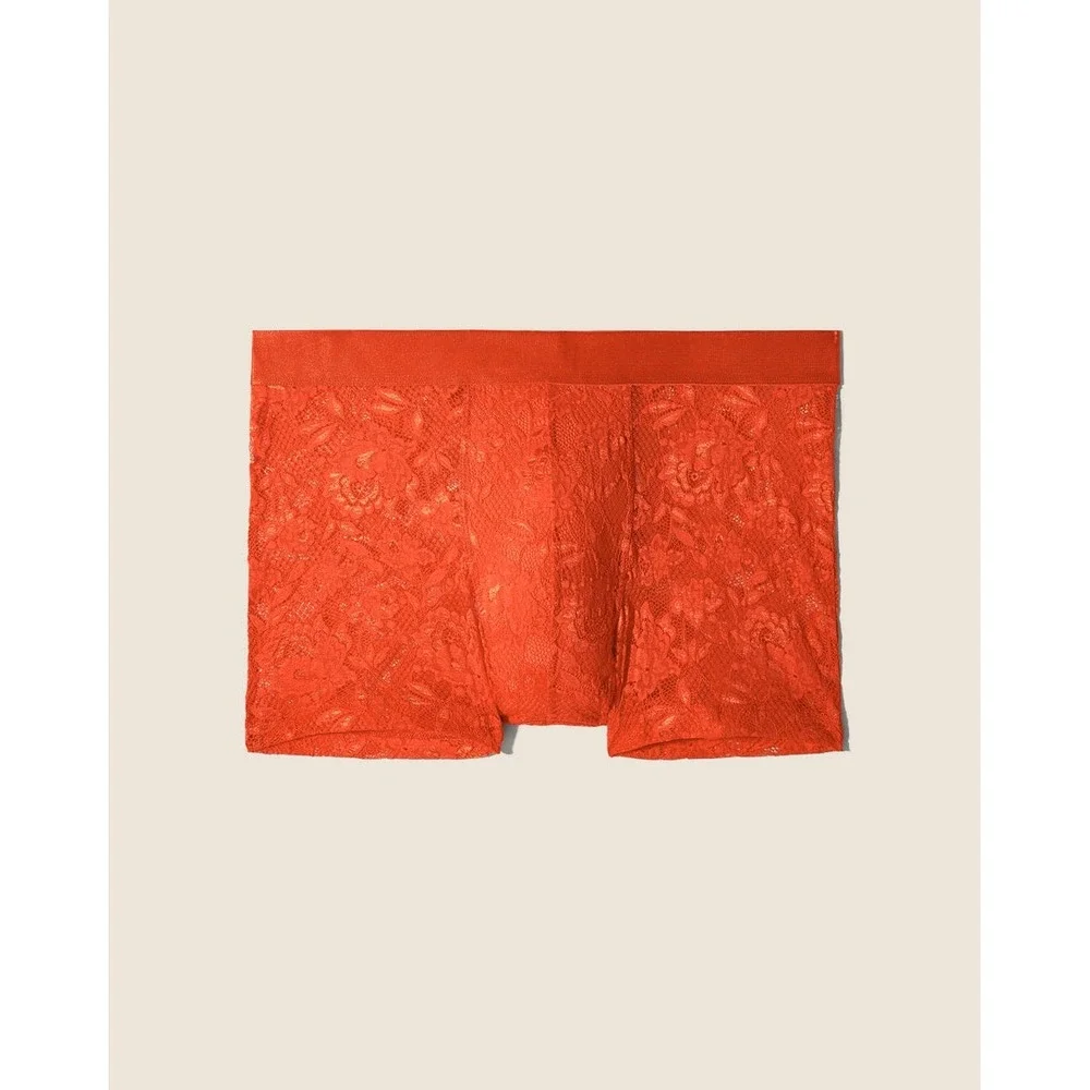 Cosabella Never Say Never Form Classic Trunk Lace Red‎ Men's NWT Size XL